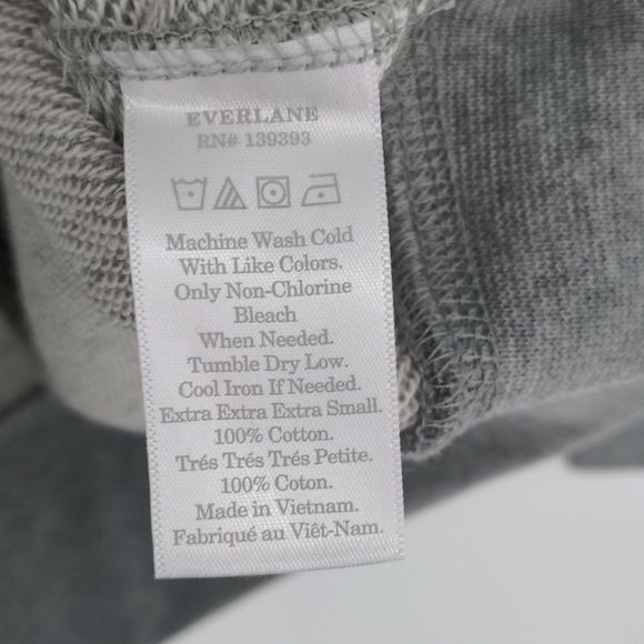 Everlane Women Men The Classic French Terry Crew Sweater Heather Grey‎ Size XXXS - Picture 6 of 14